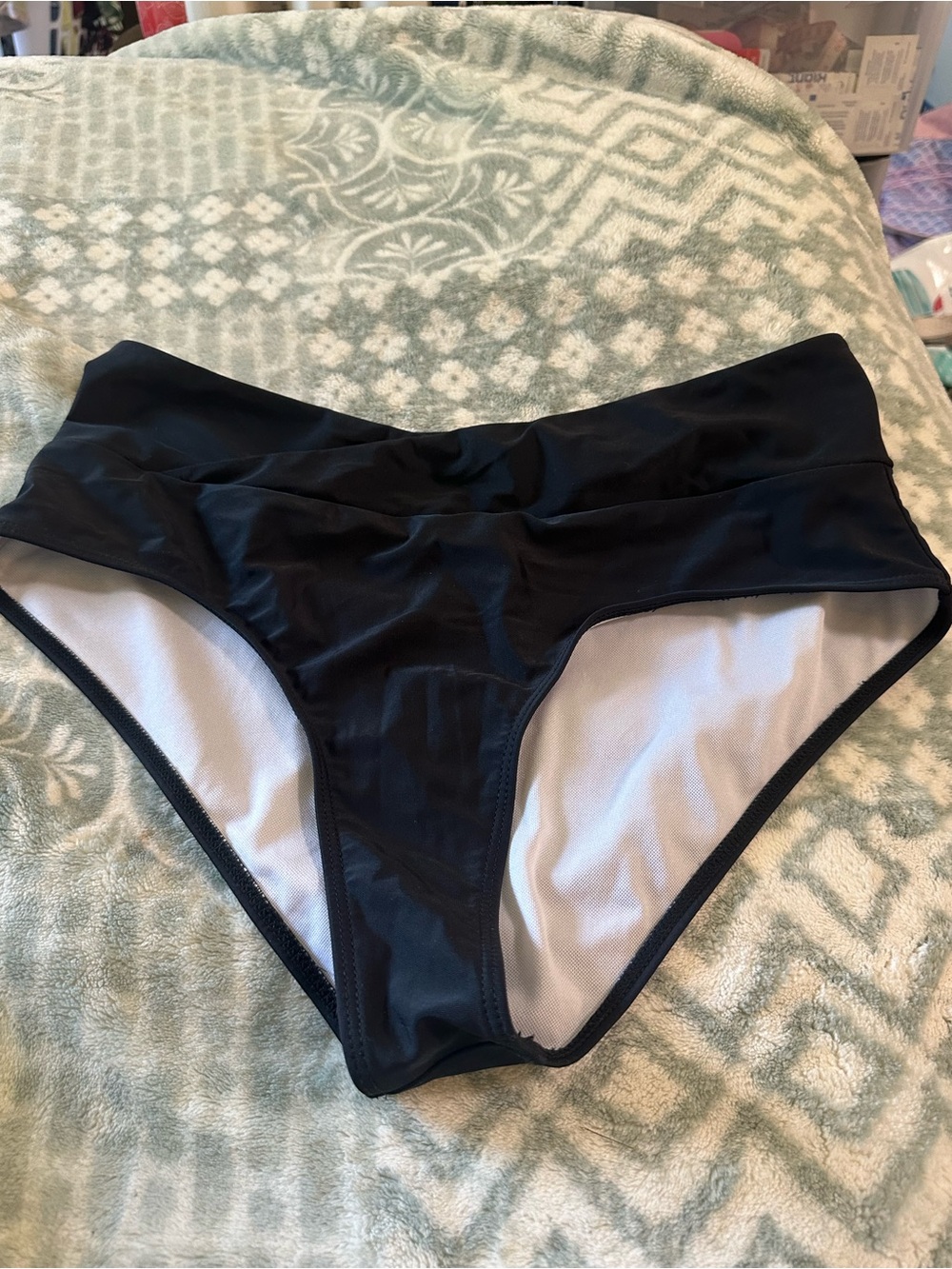 SHEIN Black High-Waist Women’s Swim Bottom XL
